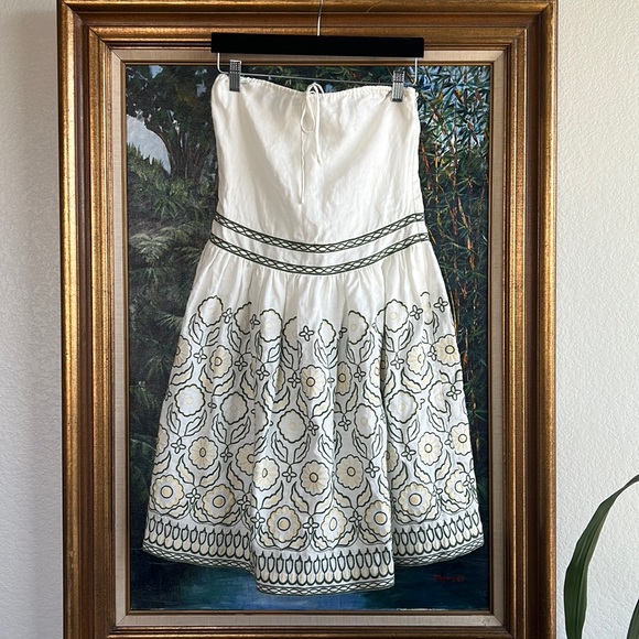 Tocca Dresses & Skirts - Linen & Cotton Strapless Tocca Sundress Fully-Lined Sz 2